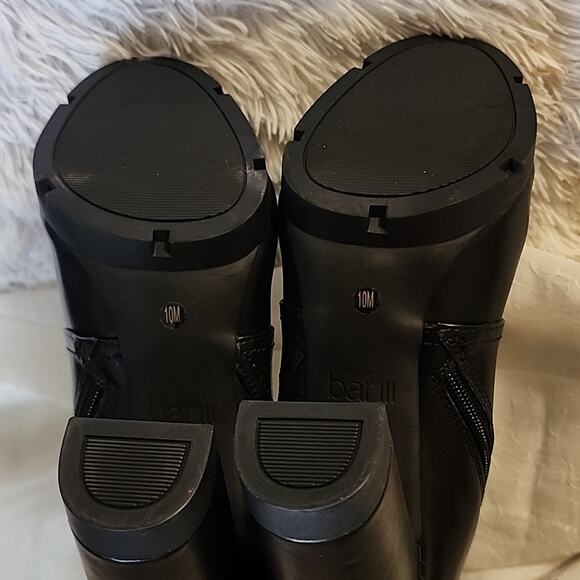 BAR III TALL LEATHER HEEL ZIPPER BLACK MOTO STYLE WOMANS SIZE 10.0 - Picture 12 of 16